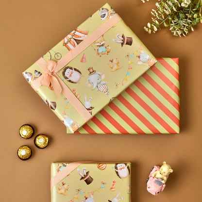 CARNIVAL CHARM REVERSIBLE GIFT WRAPPING SHEETS