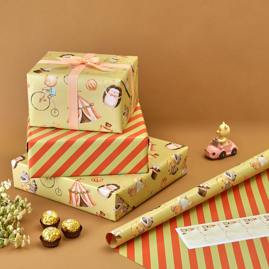 CARNIVAL CHARM REVERSIBLE GIFT WRAPPING SHEETS