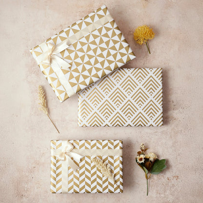 TIMELESS GOLD GIFT WRAPPING SHEETS