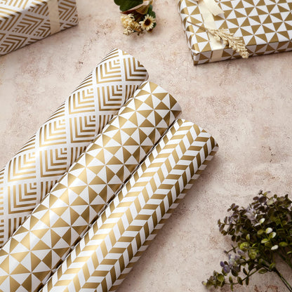TIMELESS GOLD GIFT WRAPPING SHEETS