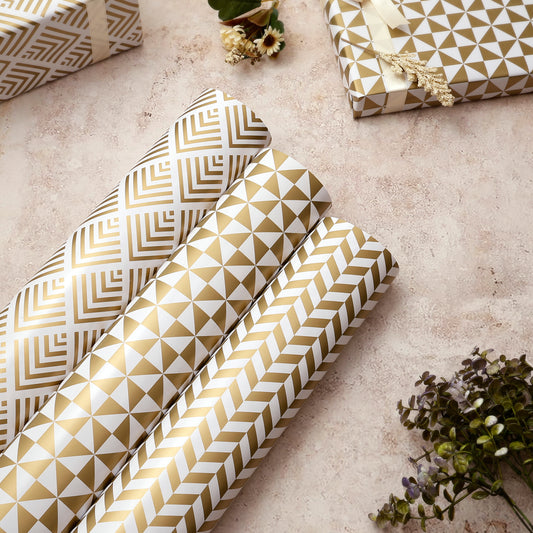 TIMELESS GOLD GIFT WRAPPING SHEETS