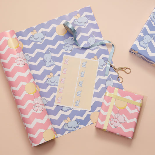 ELLIE REVERSIBLE KIDS GIFT WRAPPING SHEETS