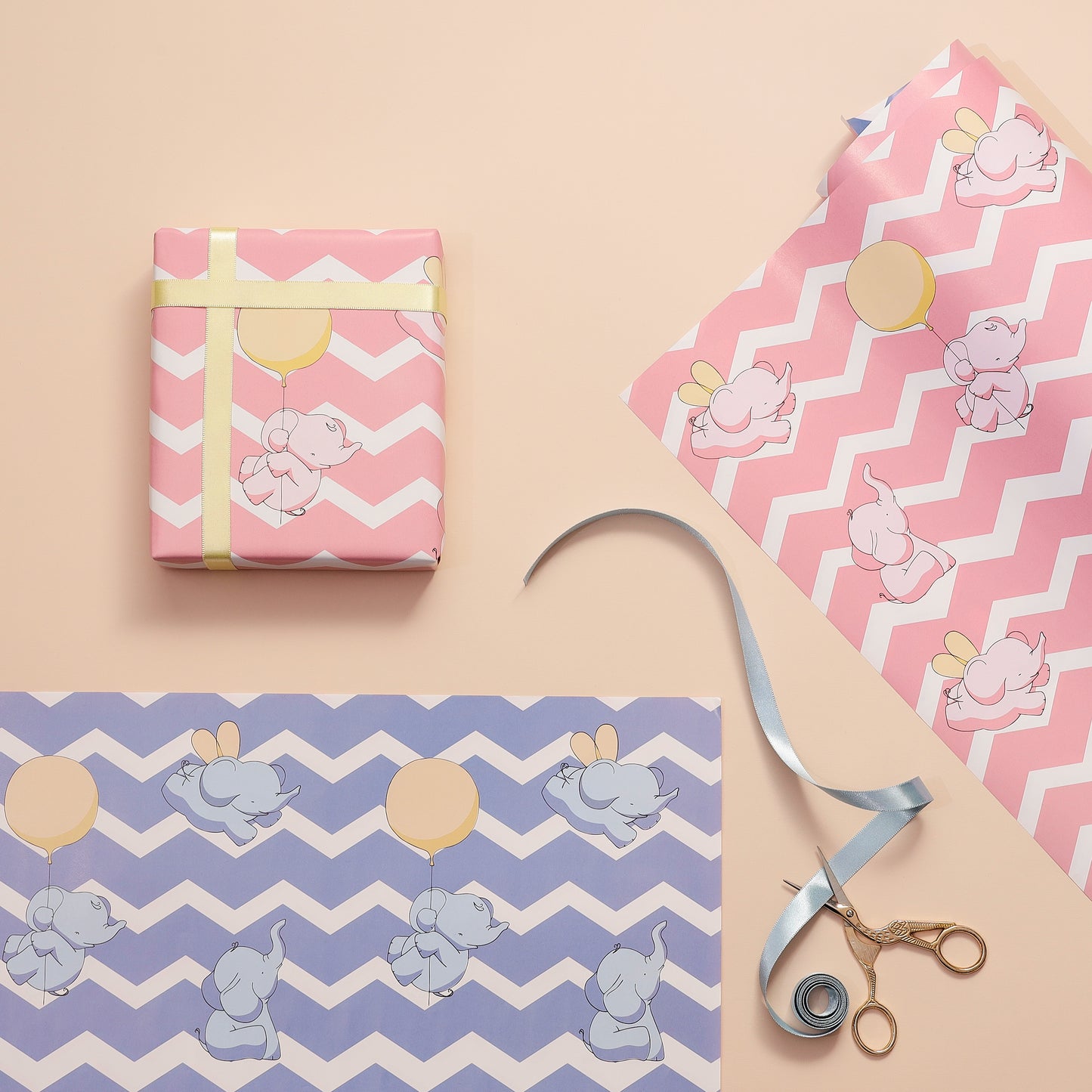 ELLIE REVERSIBLE KIDS GIFT WRAPPING SHEETS