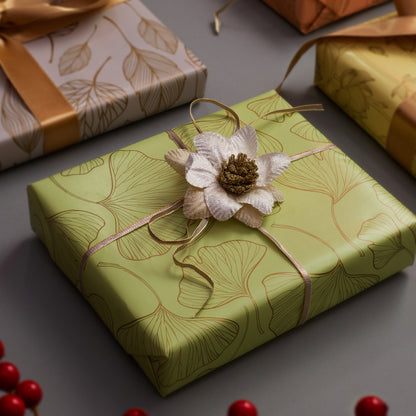 SAGE GREEN GIFT WRAPPING SHEETS